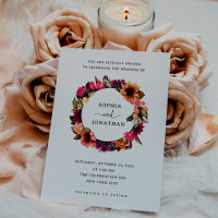Floral gras | Mariage de couronne dramatique et él
