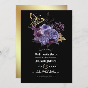 Invitation Floral Halloween Gothique Bachelorette Party