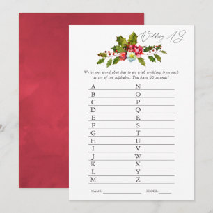 Invitation Floral Holly Fête des mariées de Noël