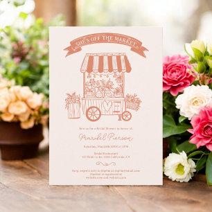 Invitation Floral Hors du marché gribouille douche nuptiale