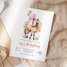 Floral Horse Gallop Sur Anniversaire