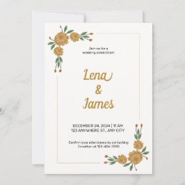 Invitation Floral intemporel et romantique