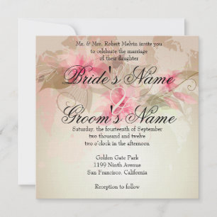 Invitation Floral Lily rose