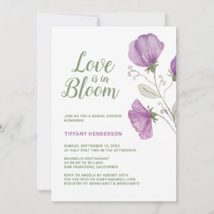 Invitation Floral Love in Bloom Fête des mariées