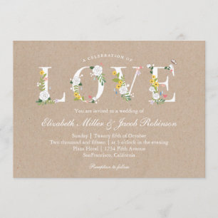 Invitation Floral Love Wedding