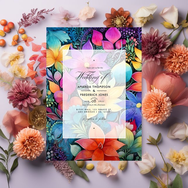 Invitation Floral mexicain Fiesta Floral Mariage (Fiesta Wedding)