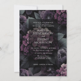 Invitation Floral Moody violet