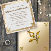 Floral or rose et Mariage lin