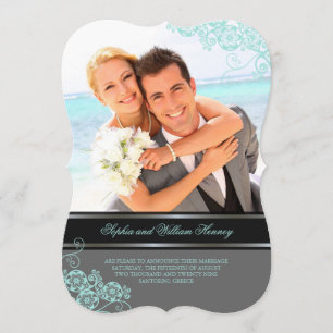 Invitation Floral Paisley Boho Vintage Chic Photo Mariage