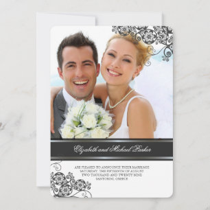 Invitation Floral Paisley Boho Vintage Chic Photo Mariage