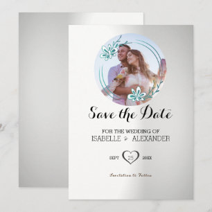 Invitation Floral Photo Personnalisée
