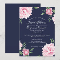 Floral Pink Peony avec Mariage Arrière - plan de l