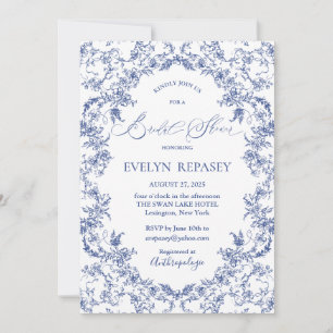 Invitation Floral Romance Chinoiserie Porcelaine Fête des mar