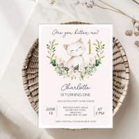 Floral rose Are You Kitten Me 1er Anniversaire