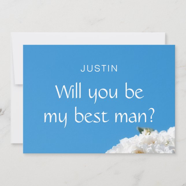 Invitation Floral Rose blanche (Devant)