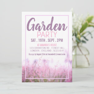 Invitation Floral rose, Garden Party