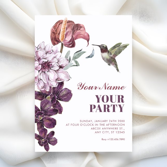 Invitation Floral rustique (Créateur téléchargé)