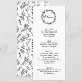 Invitation Floral Rustique Donner Merci Thanksgiving Diner Me
