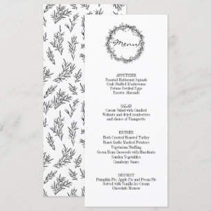 Invitation Floral Rustique Donner Merci Thanksgiving Diner Me