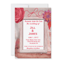 Floral Rustique Mariage rouge