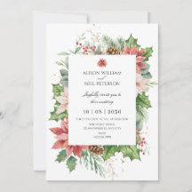 Floral Rustique Rouge et mariage vert