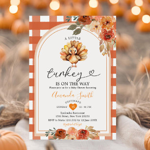 Invitation Floral rustique Un peu de Turquie En vichy Baby sh