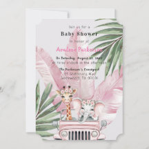 Floral Safari aventure Baby shower fille