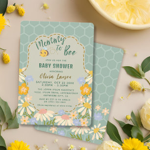 Invitation Floral sexe neutre maman à être baby shower