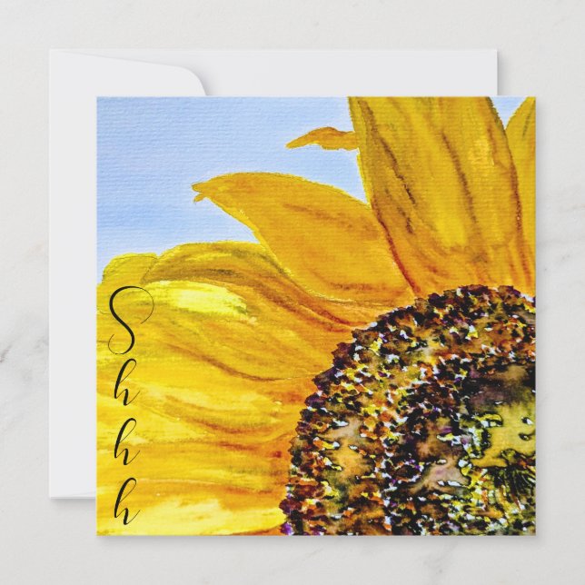 Invitation Floral Sunflower Surprise fête d'anniversaire (Devant)