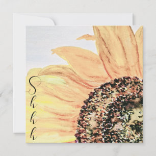 Invitation Floral Sunflower Surprise fête d'anniversaire