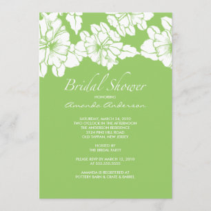 Invitation floral vert et blanc à la mode de Fête