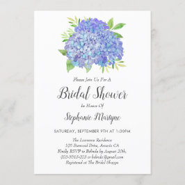 Invitation Floral violet Hydrangea Bouquet Fête des mariées