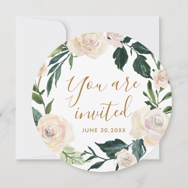 Invitation Floral Vous êtes Invité Fête de la Mère (Devant)