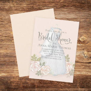 Invitation Floral Watercolor Rustic