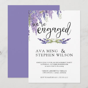 Invitation Floral Wisteria tree Partie d'engagement