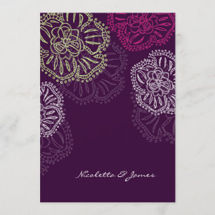 Invitation Florale 311 Violet