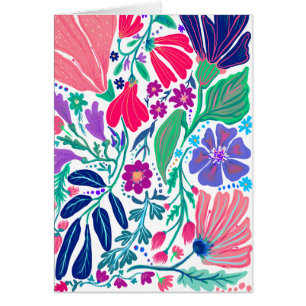 Invitation florale abstraite Grand Danois