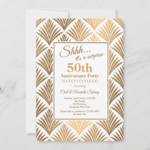 Invitation florale Art Déco