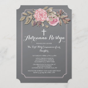 Invitation florale Chalkboard