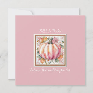 Invitation Florale Citrouille Automne