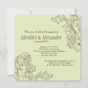Invitation florale classique