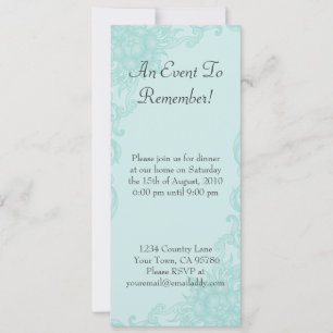 Invitation florale classique de dîner d'élégance