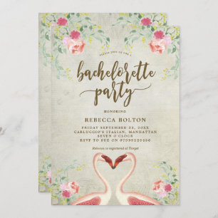invitation florale de partie de bachelorett de