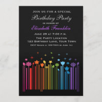 Invitation florale de partie de code barres