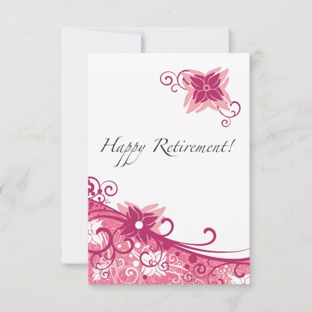 Invitation florale de partie de retraite de remous (Devant)