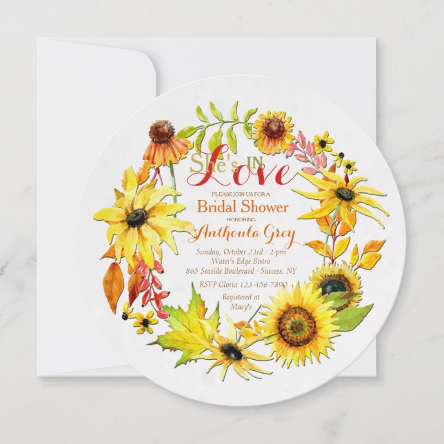 Invitation Florale d'or (Devant)