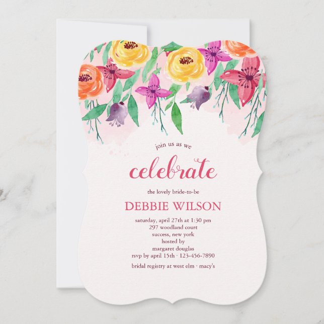 Invitation florale du matin du printemps (Devant)