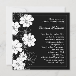 Invitation florale élégante de Fête de la mariée