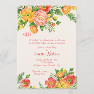 Invitation florale gracieuse
