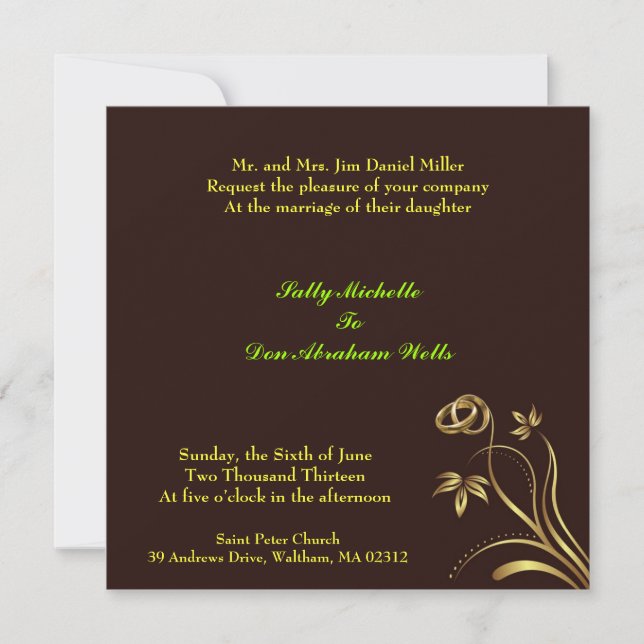 Invitation florale Mariage (Devant)